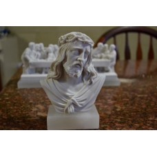 Escultura Busto Jesus Cristo Po Marmore 15cm Made In Italy