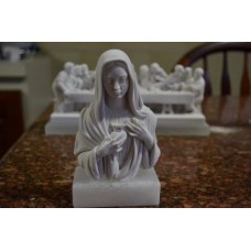 Escultura Busto Nossa Senhora Po Marmore 15cm Made In Italy