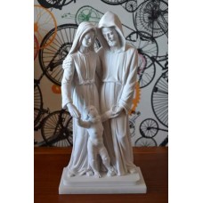 Escultura Sagrada Familia Jesus Po Marmore 40cm Made Italy